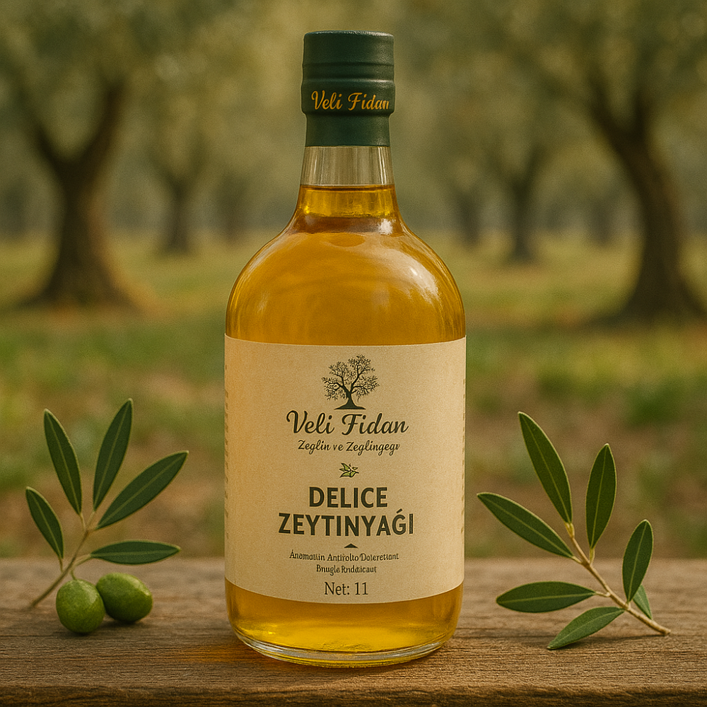 Delice Zeytinyağı 1 Litre Galon Cam Şişe