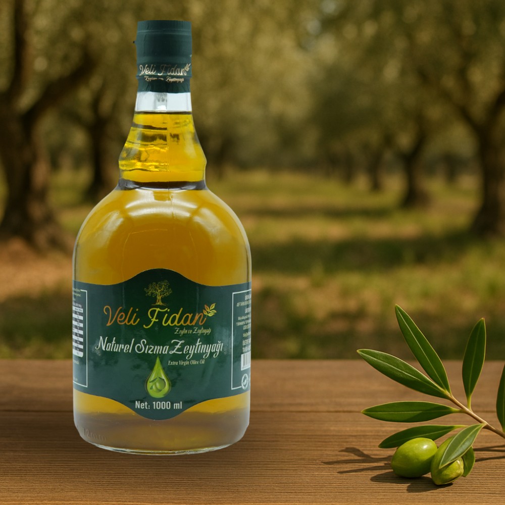 Naturel Sızma Zeytinyağı 1 Litre Galon Cam Şişe