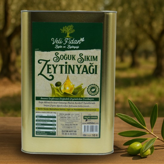 Soğuk Sıkım Naturel Sızma Zeytinyağı 10 kg Teneke